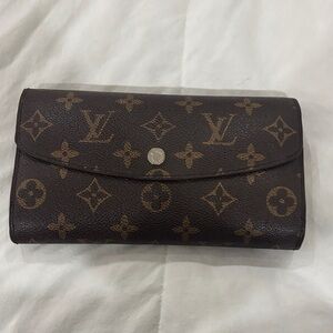 Louis Vuitton Brown and Tan Clutch wallet